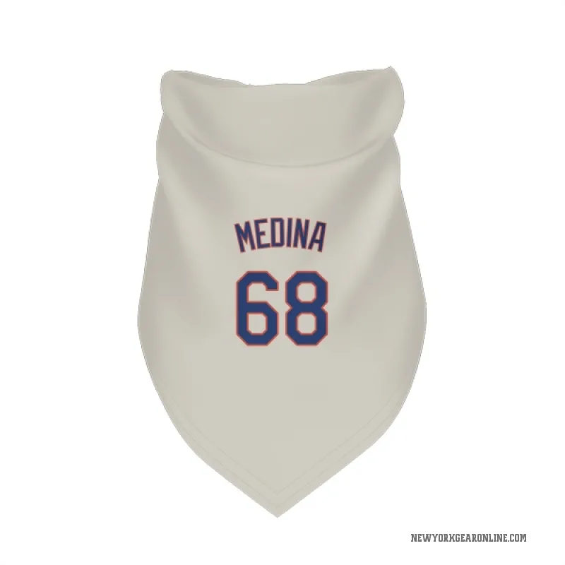 Adonis Medina  Cream New York Mets  Cat & Dog Pet Bandana