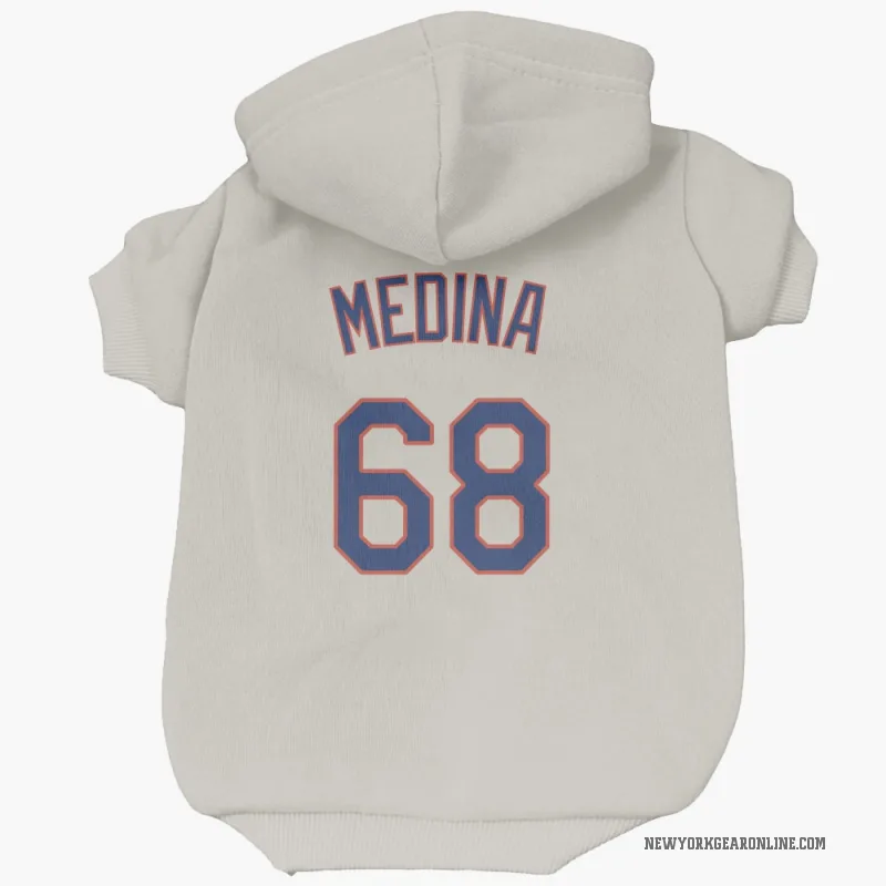 Adonis Medina  Cream New York Mets  Cat & Dog Pet Hoodie