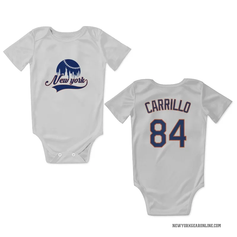 Alejandro Carrillo  White New York Mets  Newborn & Infant Bodysuit