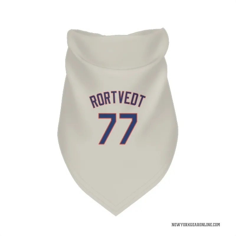 Ben Rortvedt  Cream New York Mets  Cat & Dog Pet Bandana