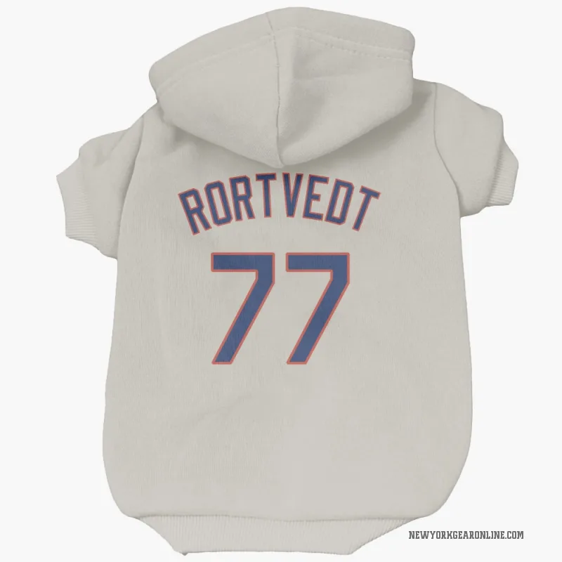 Ben Rortvedt  Cream New York Mets  Cat & Dog Pet Hoodie