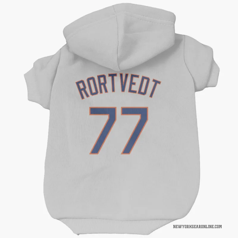 Ben Rortvedt  Gray New York Mets  Cat & Dog Pet Hoodie