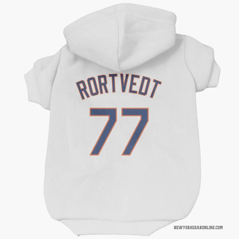 Ben Rortvedt  White New York Mets  Cat & Dog Pet Hoodie