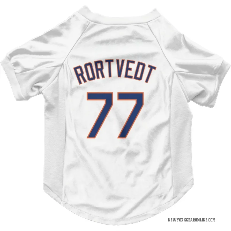 Ben Rortvedt  White New York Mets  Cat & Dog Pet Jersey