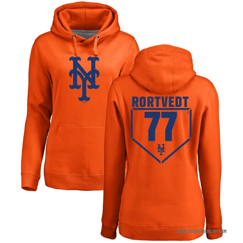 Ben Rortvedt Women's Orange New York Mets Branded RBI Pullover Hoodie -