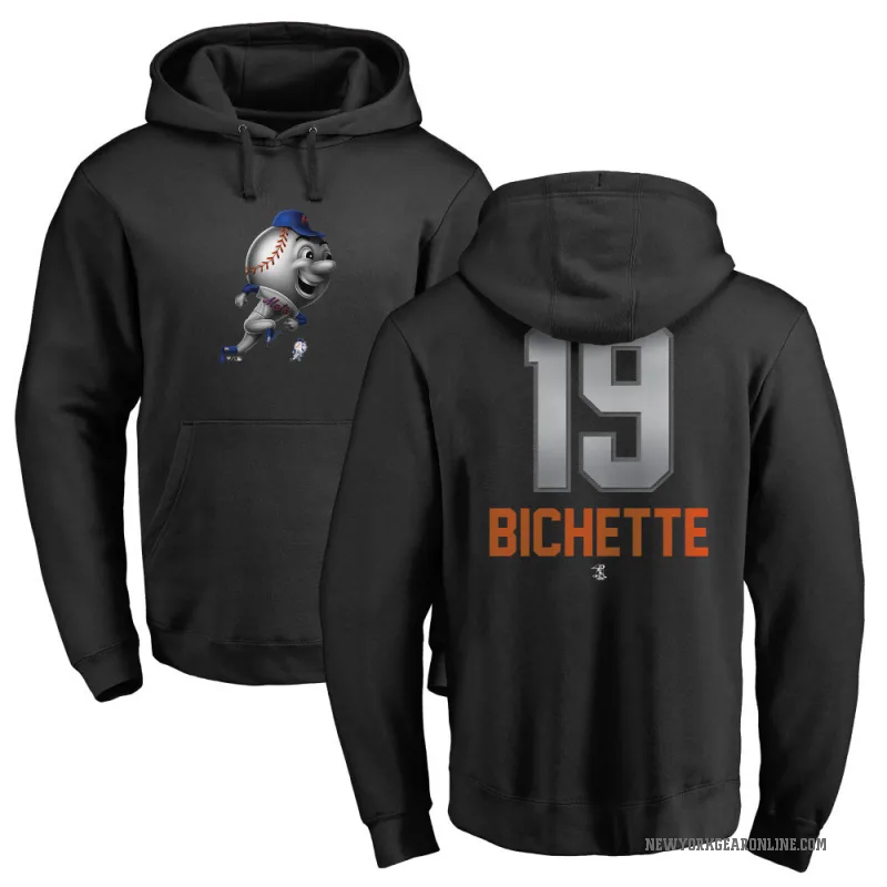Bo Bichette Youth Black New York Mets Branded Midnight Mascot Pullover Hoodie -
