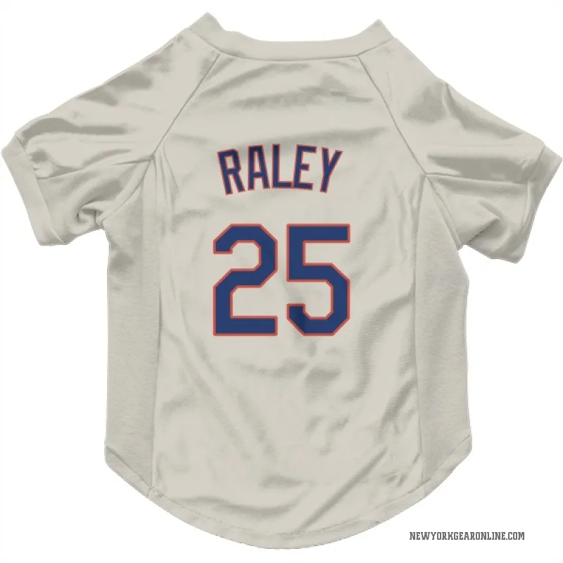 Brooks Raley  Cream New York Mets  Cat & Dog Pet Jersey