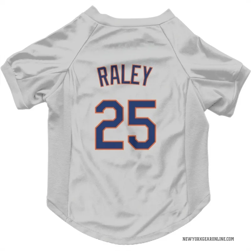 Brooks Raley  Gray New York Mets  Cat & Dog Pet Jersey