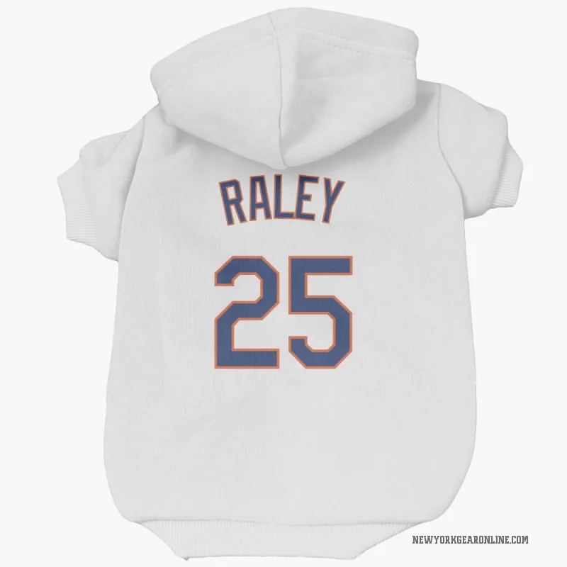 Brooks Raley  White New York Mets  Cat & Dog Pet Hoodie
