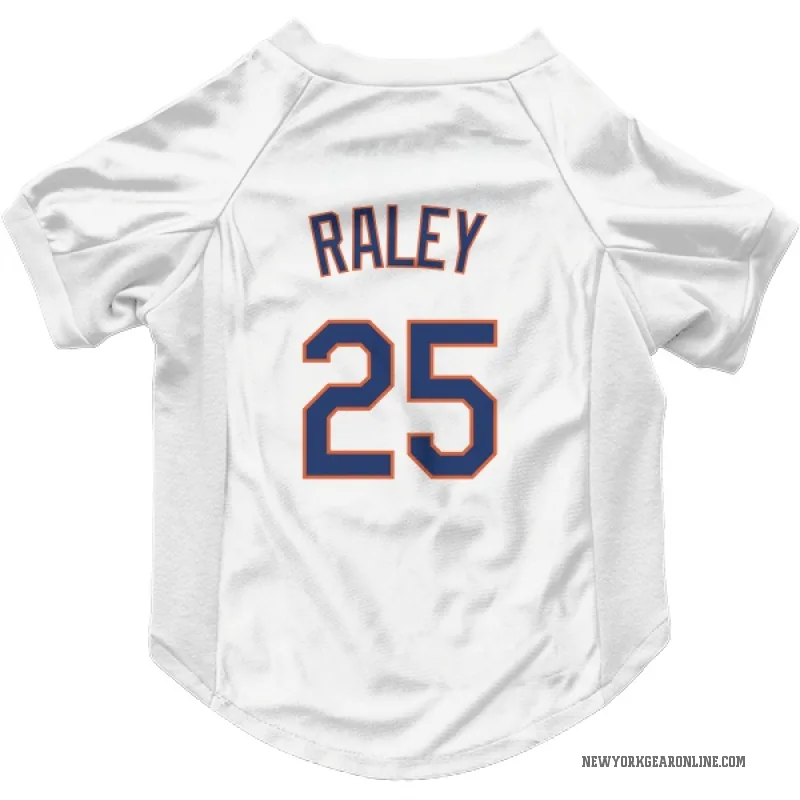Brooks Raley  White New York Mets  Cat & Dog Pet Jersey