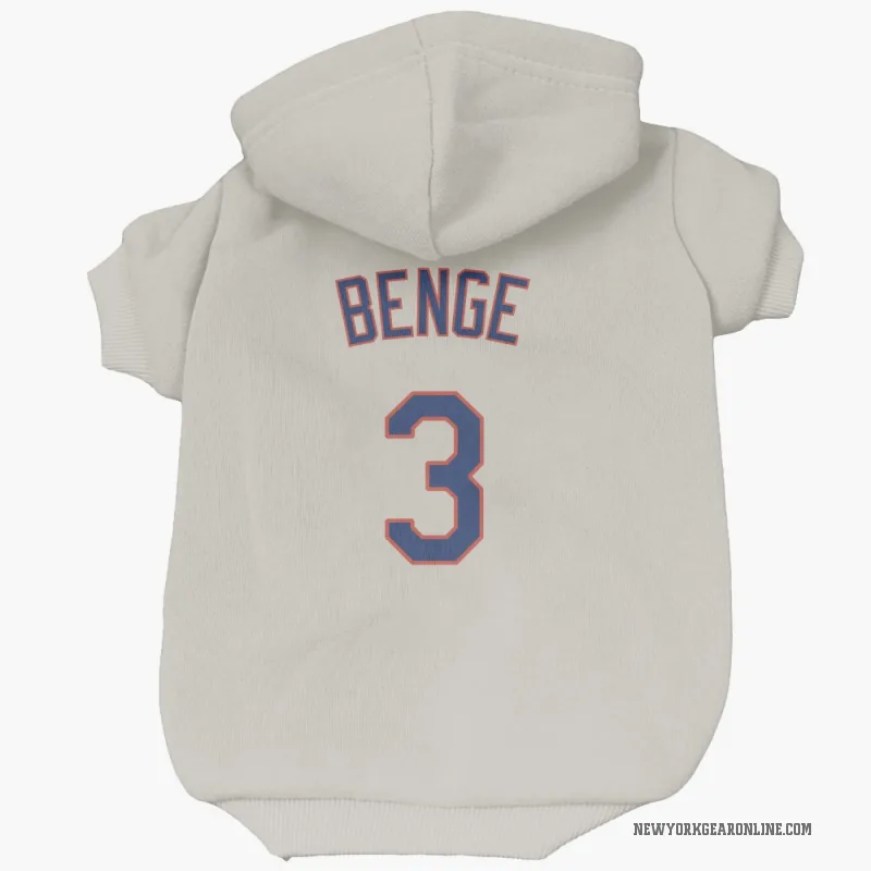 Carson Benge  Cream New York Mets  Cat & Dog Pet Hoodie