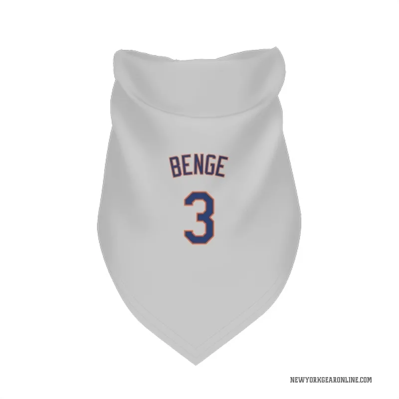 Carson Benge  Gray New York Mets  Cat & Dog Pet Bandana