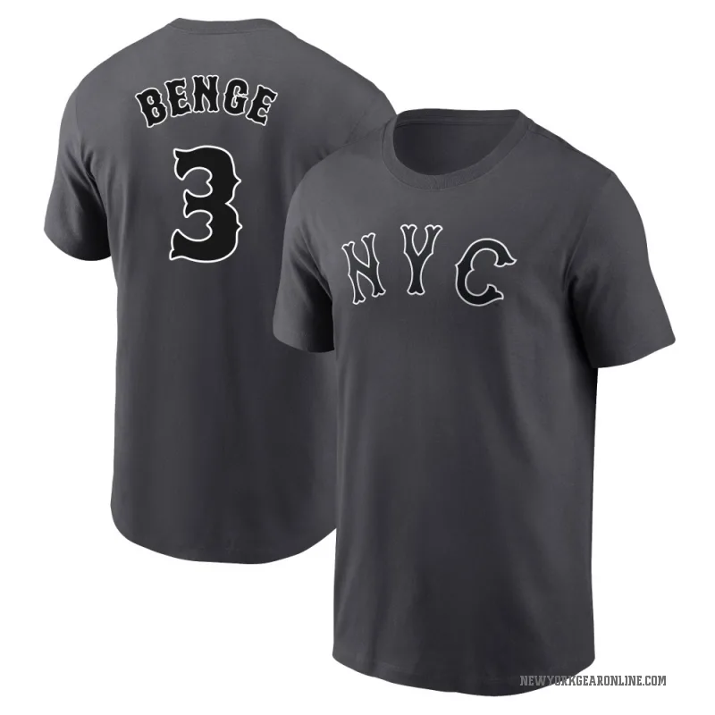 Carson Benge Men's New York Mets Graphite 2024 City Connect Fuse T-Shirt