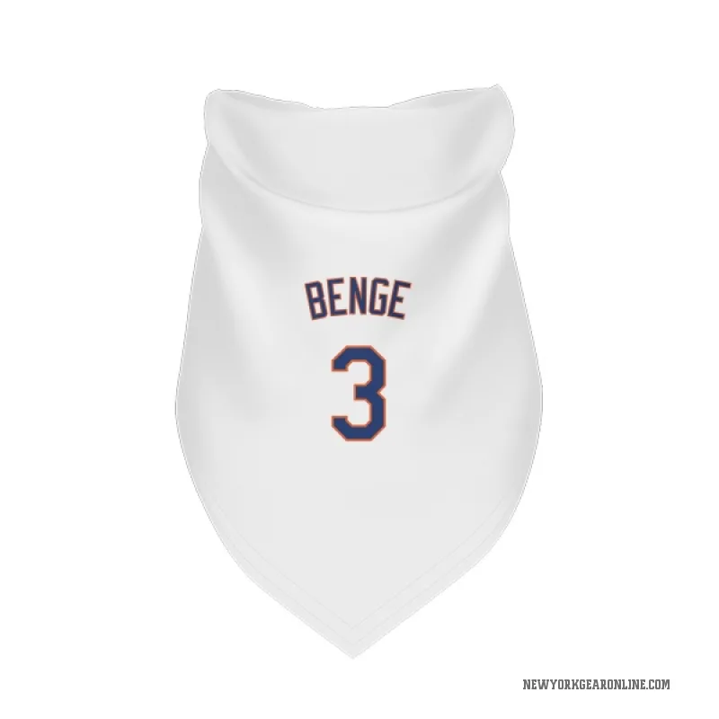 Carson Benge  White New York Mets  Cat & Dog Pet Bandana