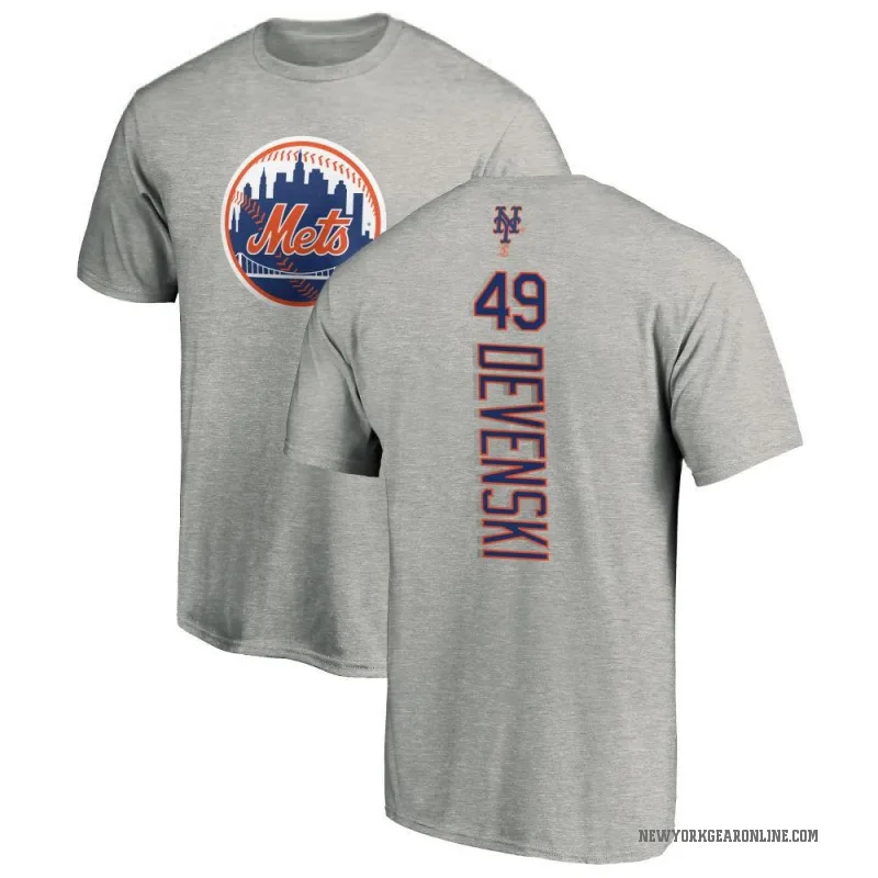 Chris Devenski Men's Ash New York Mets Backer T-Shirt -