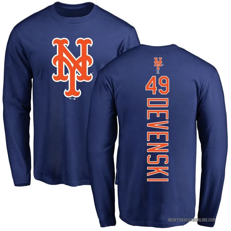Chris Devenski Youth Royal New York Mets Backer Long Sleeve T-Shirt -