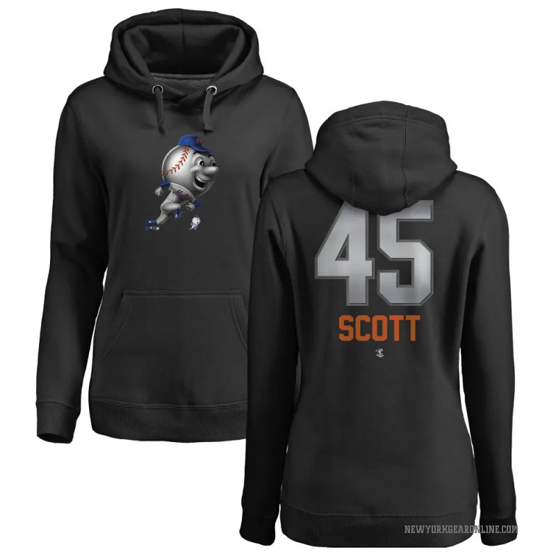 Christian Scott Women's Black New York Mets Branded Midnight Mascot Pullover Hoodie -