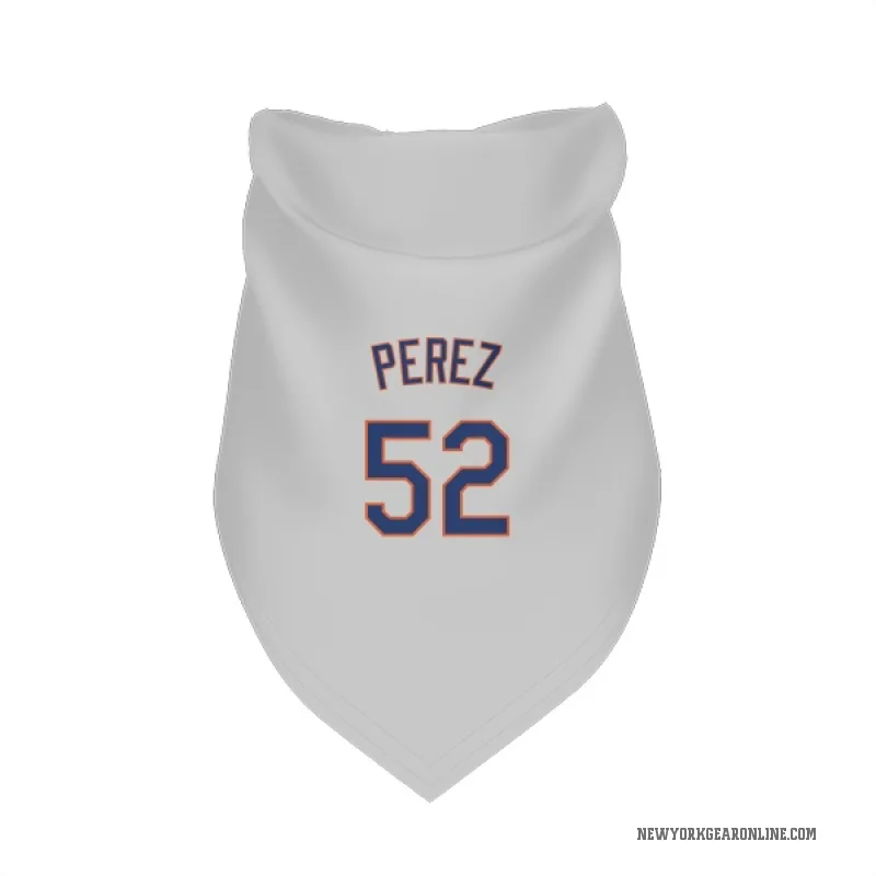 Cionel Perez  Gray New York Mets  Cat & Dog Pet Bandana