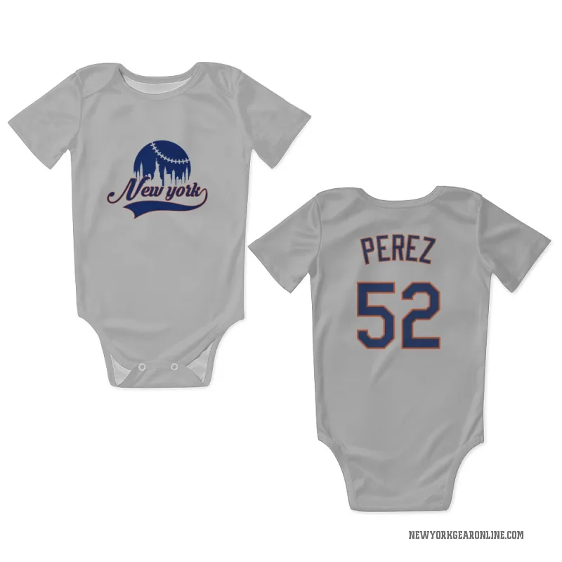 Cionel Perez  Gray New York Mets  Newborn & Infant Bodysuit