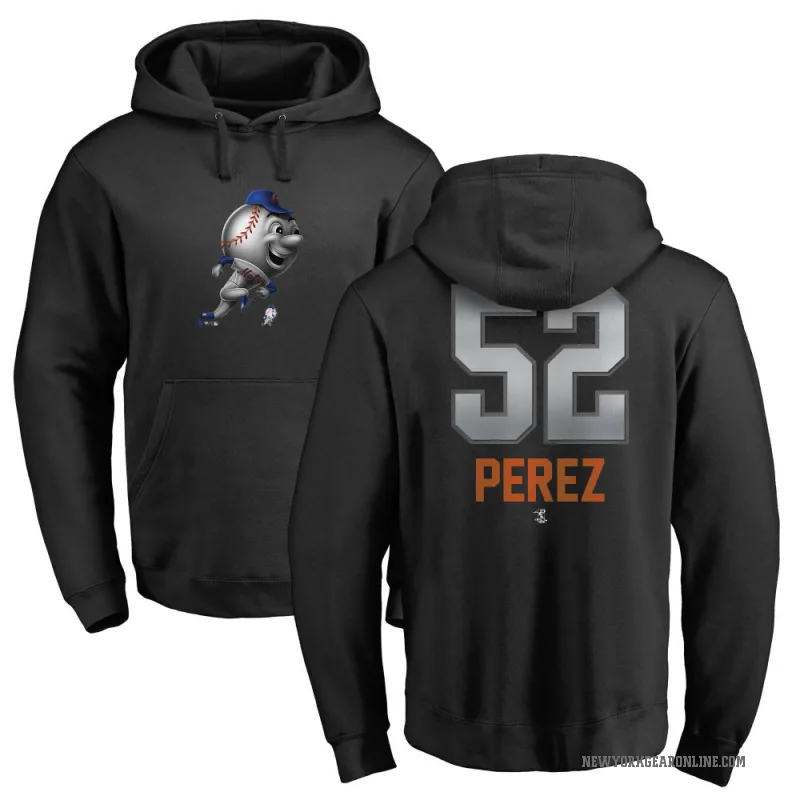 Cionel Perez Men's Black New York Mets Branded Midnight Mascot Pullover Hoodie -