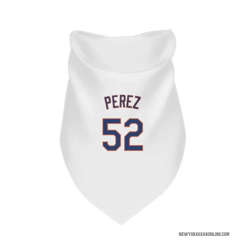 Cionel Perez  White New York Mets  Cat & Dog Pet Bandana