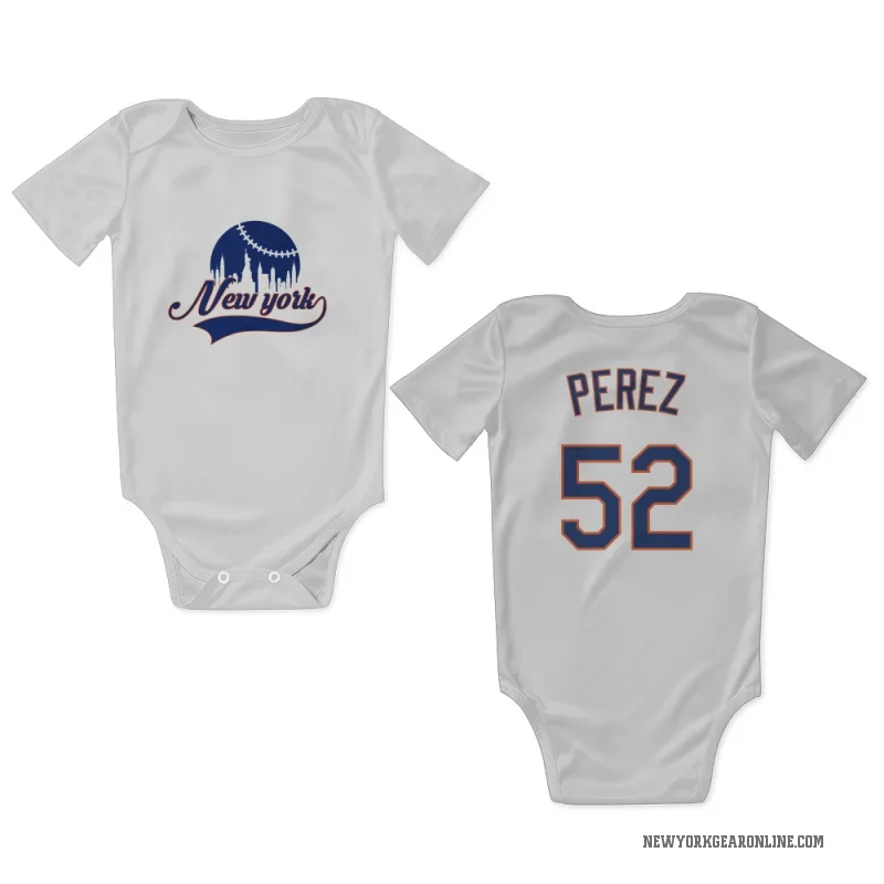 Cionel Perez  White New York Mets  Newborn & Infant Bodysuit
