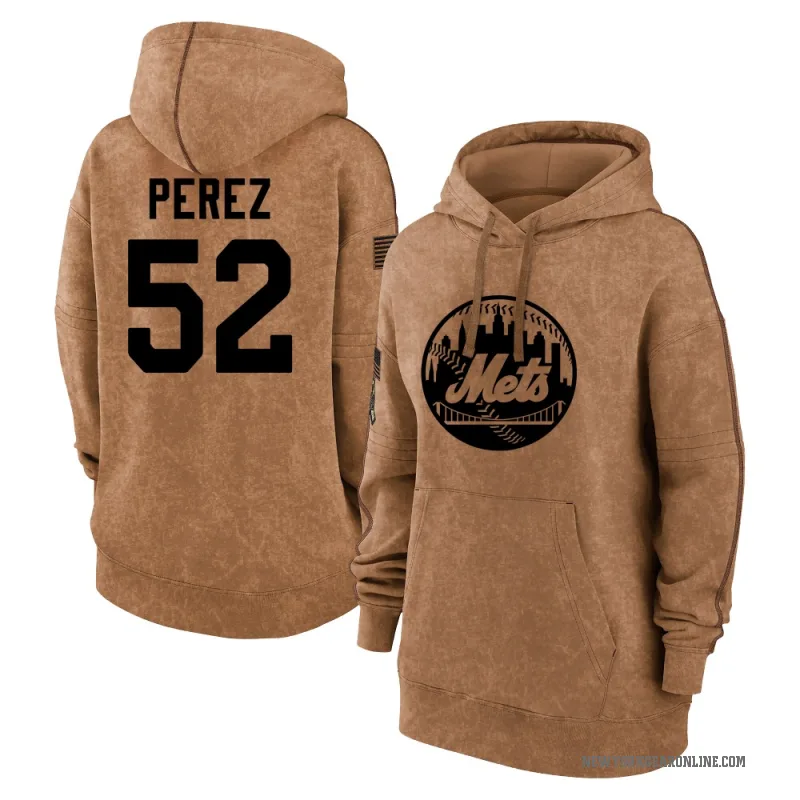 Cionel Perez Women's Brown New York Mets 2023 Salute to Service Pullover Hoodie
