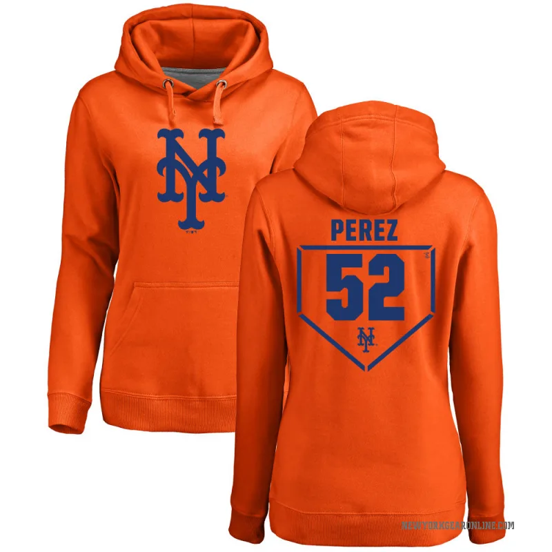 Cionel Perez Women's Orange New York Mets Branded RBI Pullover Hoodie -