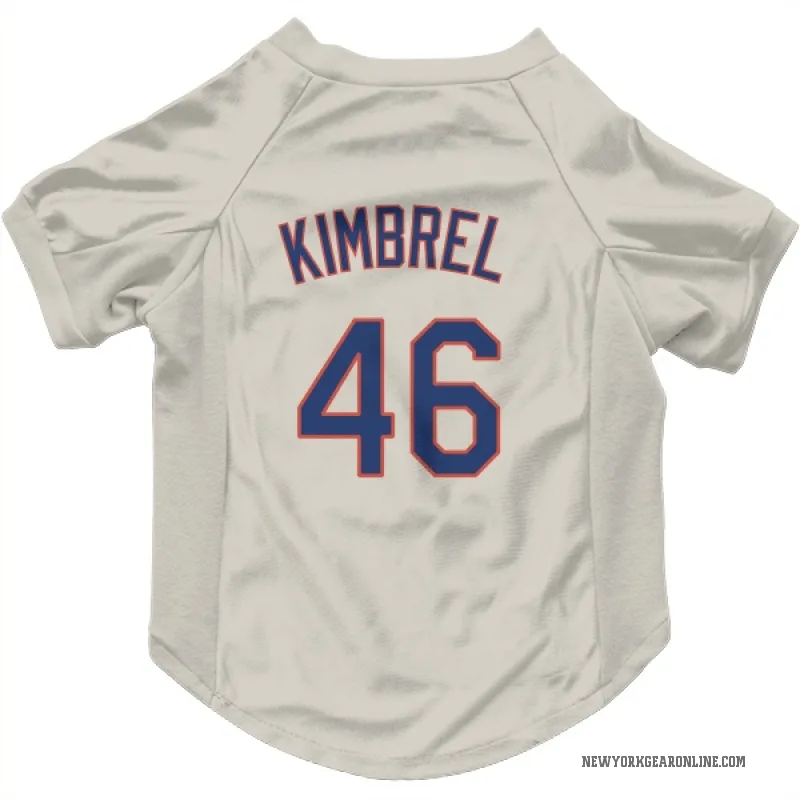 Craig Kimbrel  Cream New York Mets  Cat & Dog Pet Jersey