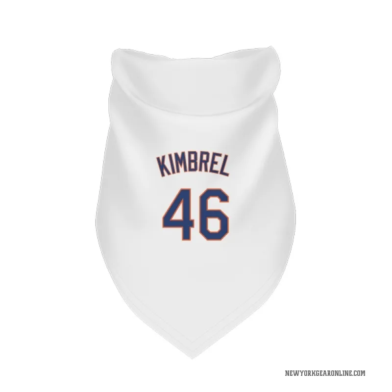 Craig Kimbrel  White New York Mets  Cat & Dog Pet Bandana