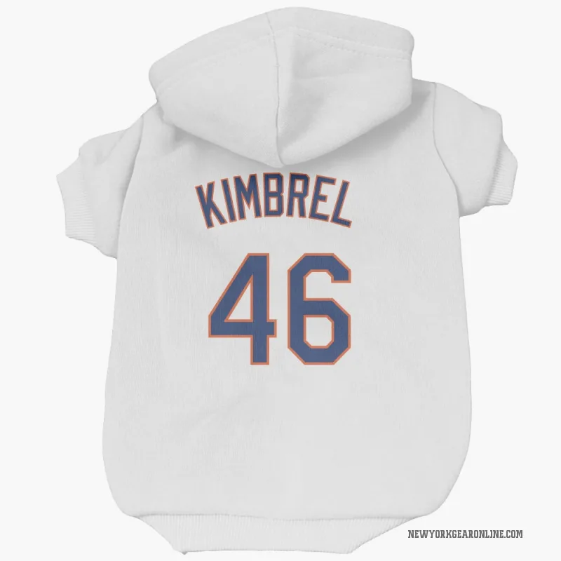 Craig Kimbrel  White New York Mets  Cat & Dog Pet Hoodie