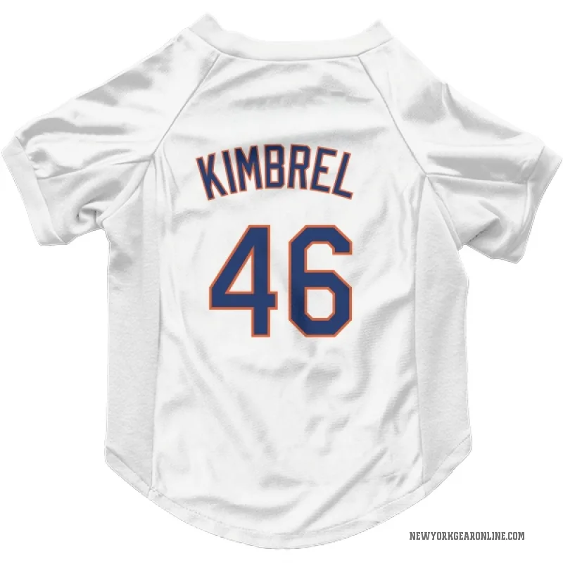 Craig Kimbrel  White New York Mets  Cat & Dog Pet Jersey