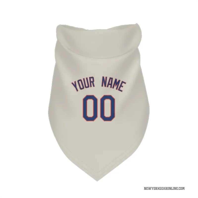 Custom  Cream New York Mets   Cat & Dog Pet Bandana