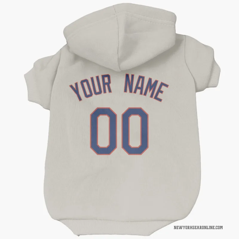 Custom  Cream New York Mets   Cat & Dog Pet Hoodie