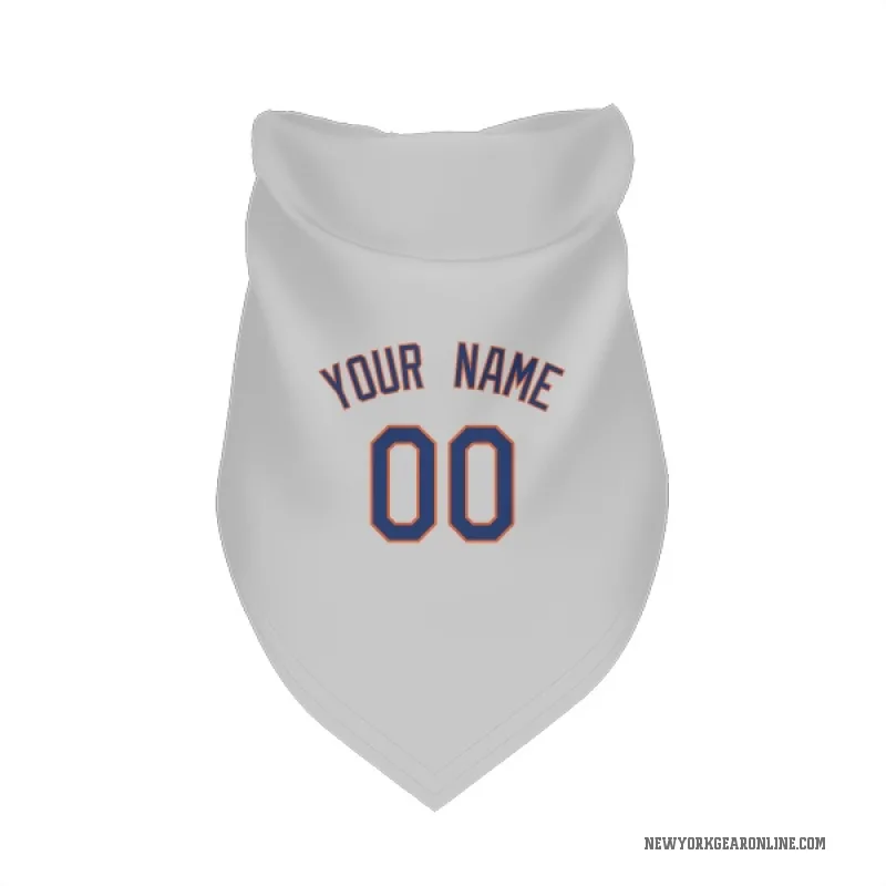 Custom  Gray New York Mets   Cat & Dog Pet Bandana