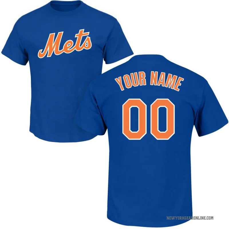 Custom Men's Royal New York Mets Roster T-Shirt -