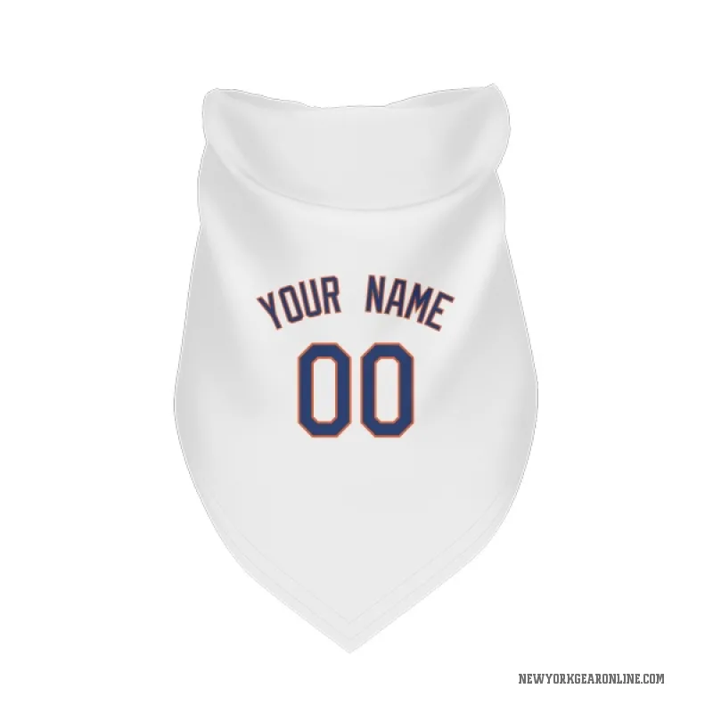 Custom  White New York Mets   Cat & Dog Pet Bandana