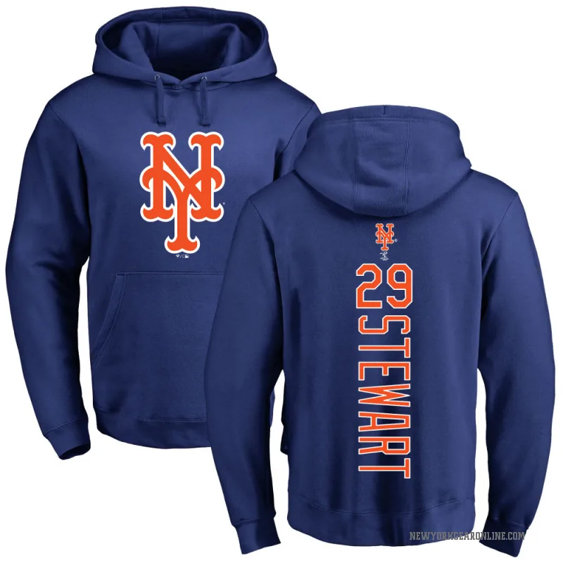 DJ Stewart Men's Royal New York Mets Backer Pullover Hoodie