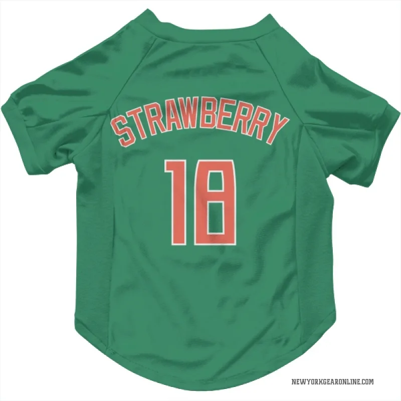 Darryl Strawberry  Green New York Mets  Cat & Dog Pet Jersey