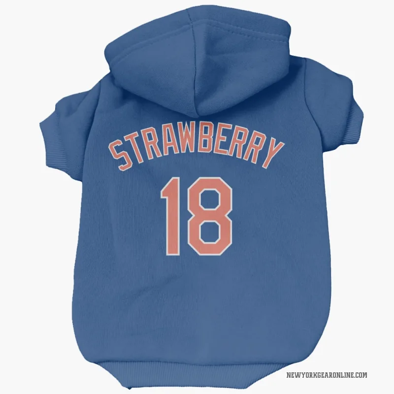 Darryl Strawberry  Royal New York Mets  Cat & Dog Pet Hoodie