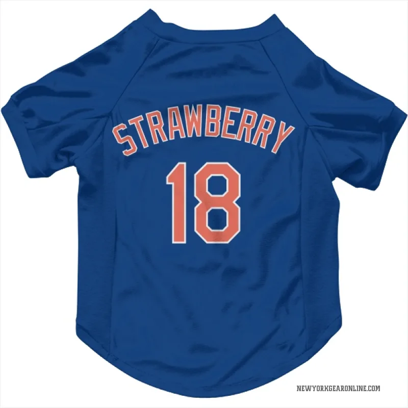 Darryl Strawberry  Royal New York Mets  Cat & Dog Pet Jersey