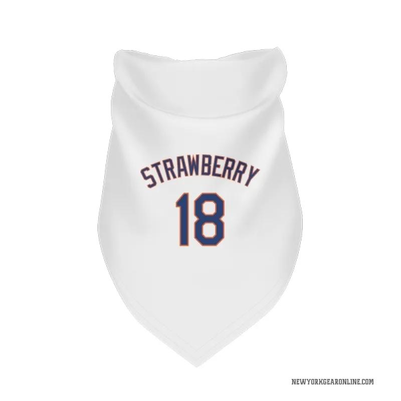 Darryl Strawberry  White New York Mets  Cat & Dog Pet Bandana