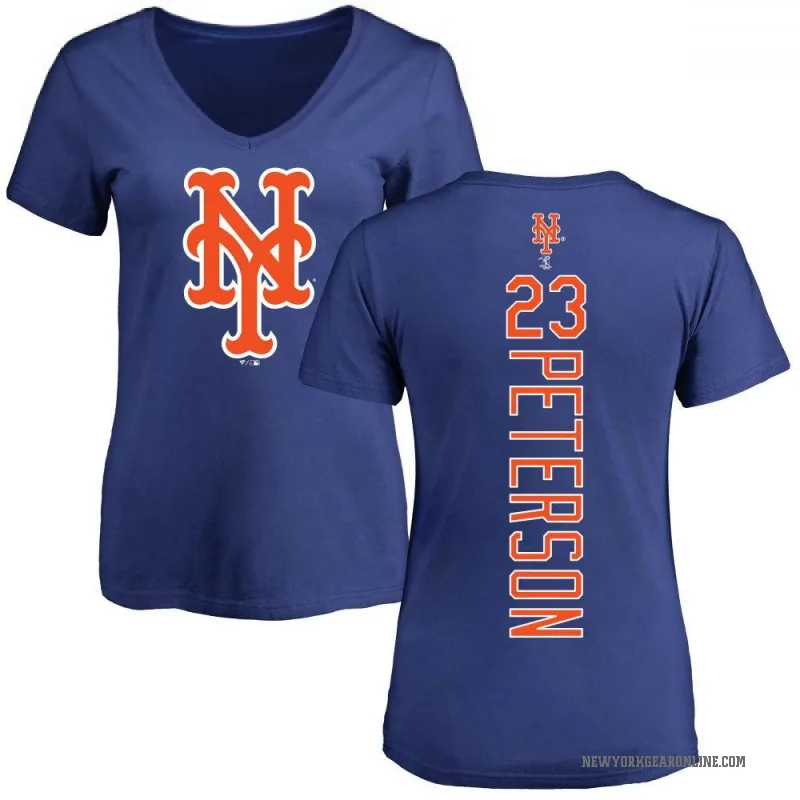 David Peterson Women's Royal New York Mets Backer Slim Fit T-Shirt -