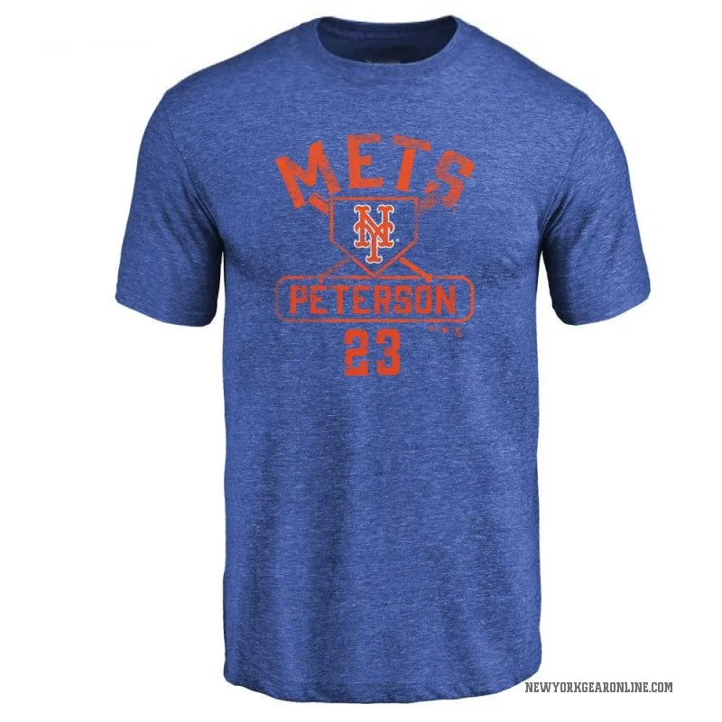 David Peterson Youth Royal New York Mets Base Runner T-Shirt -