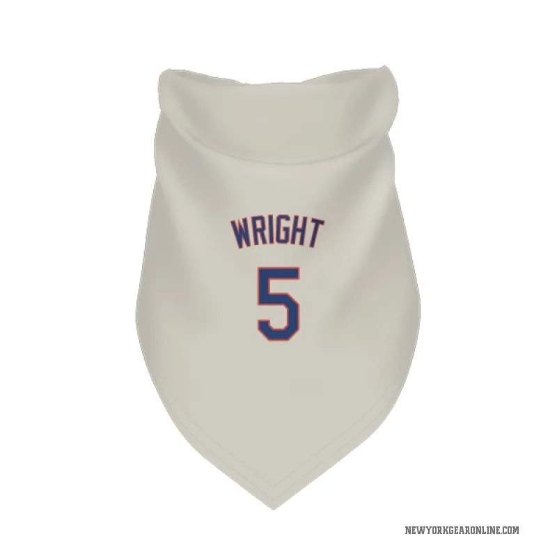 David Wright  Cream New York Mets  Cat & Dog Pet Bandana