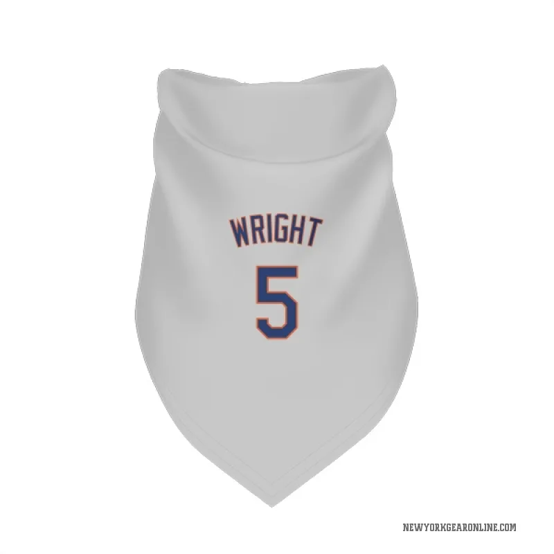 David Wright  Gray New York Mets  Cat & Dog Pet Bandana