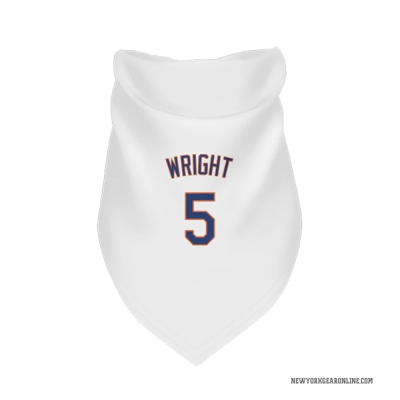 David Wright  White New York Mets  Cat & Dog Pet Bandana