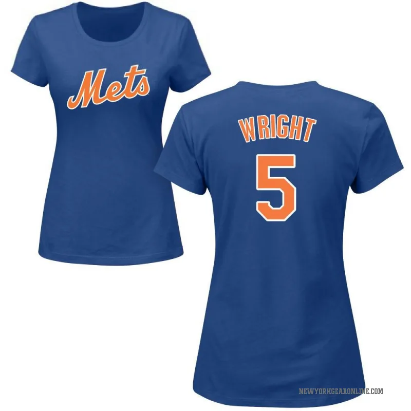 David Wright Women's Royal New York Mets Roster T-Shirt -