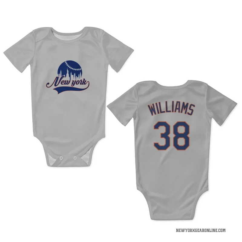 Devin Williams  Gray New York Mets  Newborn & Infant Bodysuit