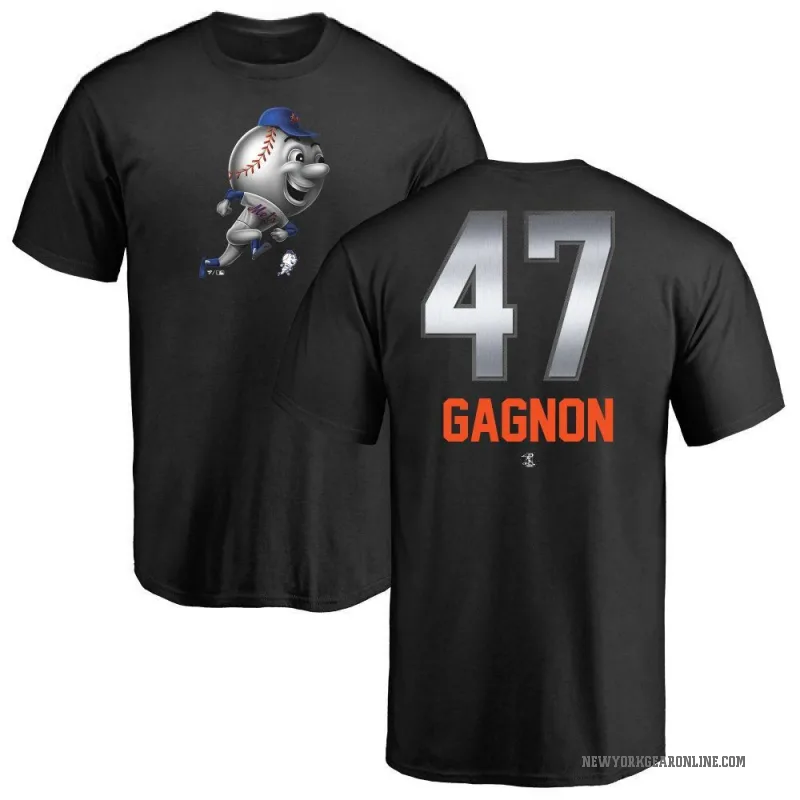 Drew Gagnon Men's Black New York Mets Midnight Mascot T-Shirt -